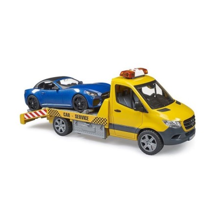 Bruder - Vehicul De Tractare Mercedes Benz Cu Sirena Si Vehicul Bruder - 1